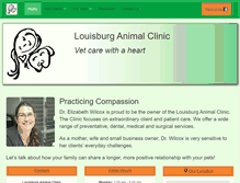 Tablet Screenshot of louisburganimalclinic.com